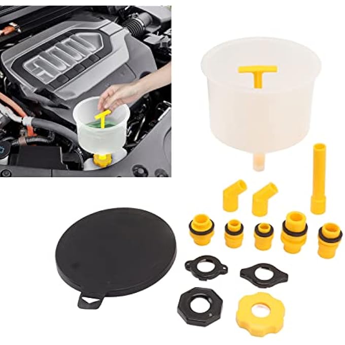 Sorandy RADIATOR COOLANT FILLING FUNNEL KIT SPILL PROOF UNIVERSAL FILL KIT FOR CAR ENGINE MAINTENANCE - Image 3